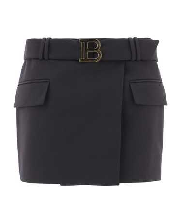 Balmain B Buckle Belted Mini Skirt