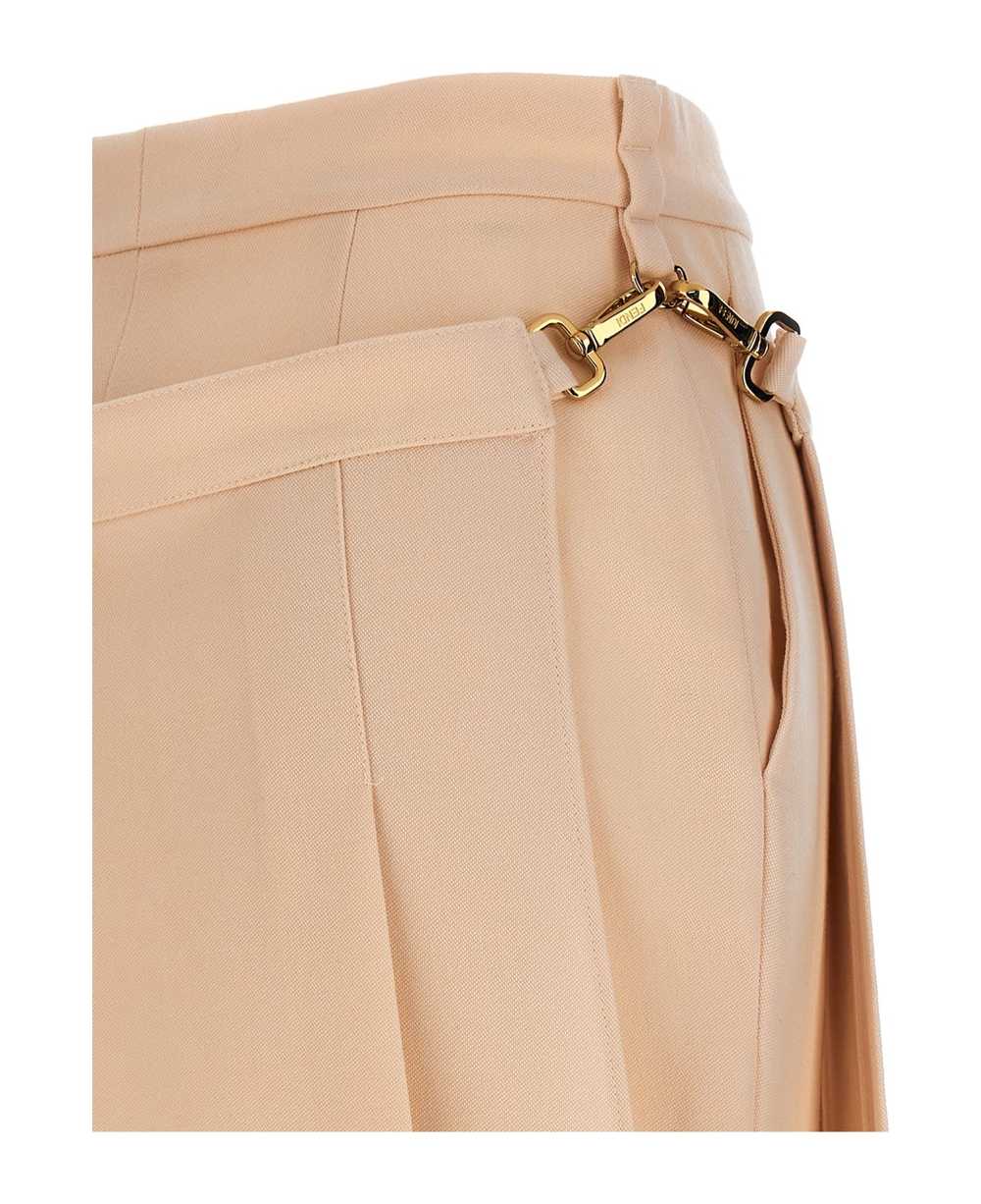 FENDI Grain De Poudre Pleated Panel Pants - image 5