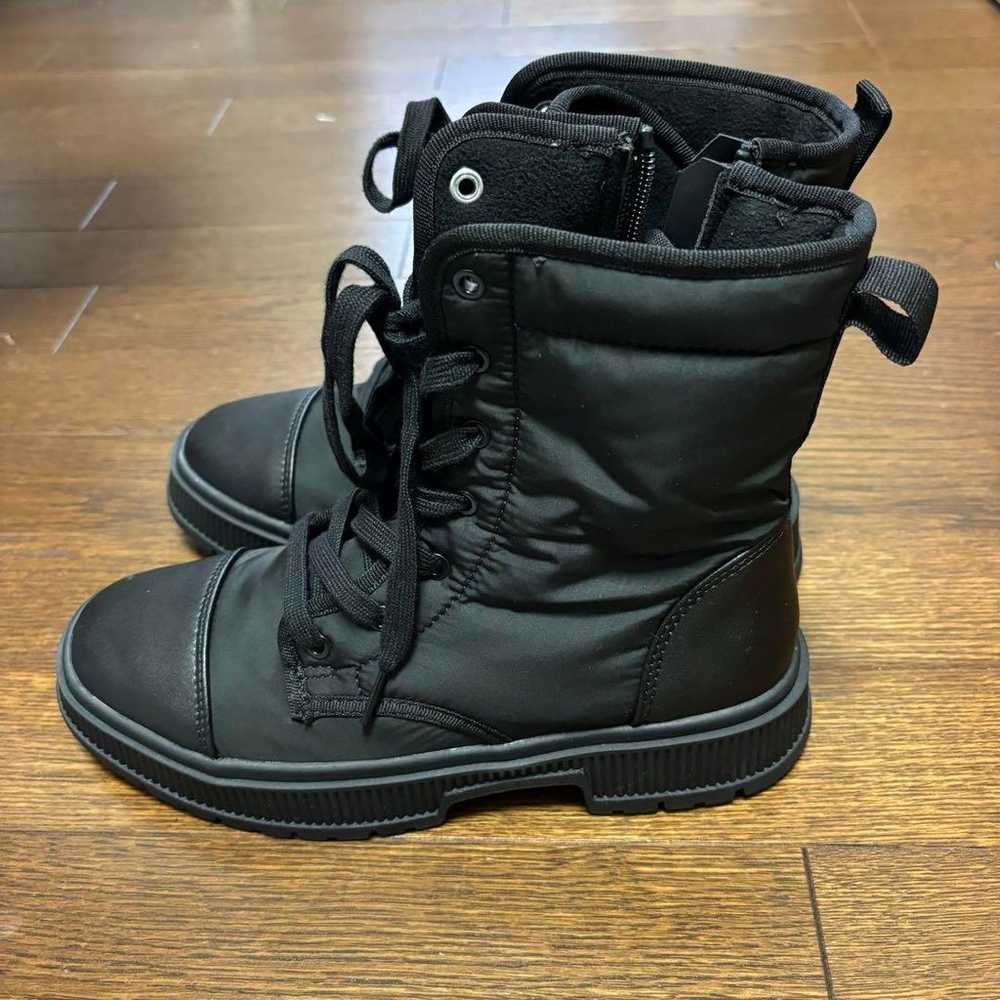 UNIQLO | Padded Lace-Up Boots Black 24.5cm - image 2