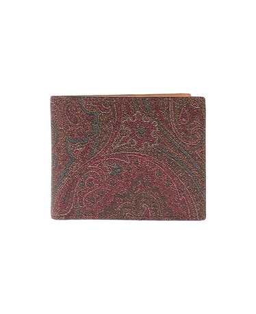 Etro white paisley embossed leather long 2024 zip wallet