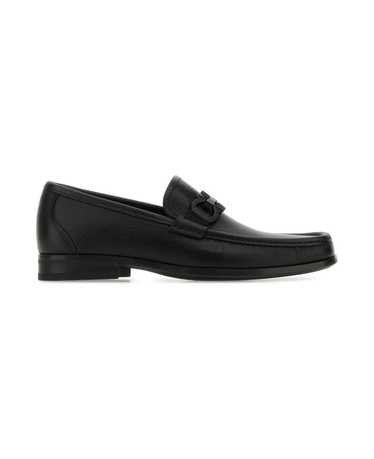 FERRAGAMO Black Leather Grandioso Loafers - image 1