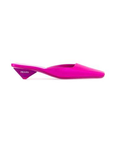 Prada Fuchsia Satin Mules - image 1