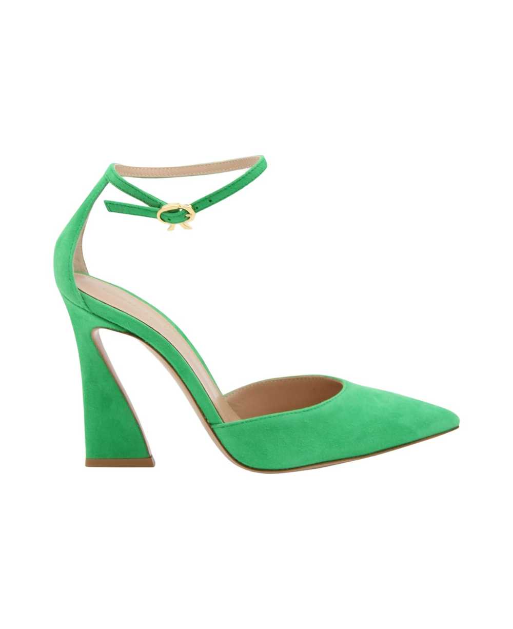 Gianvito Rossi Green Suede Holly Pumps - image 1