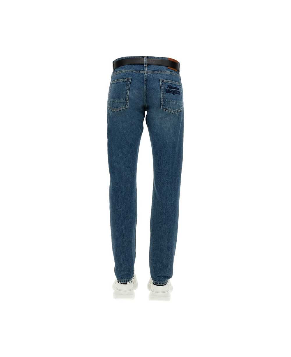 Alexander McQueen Jeans With Embroidered Logo - image 4