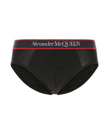 Alexander McQueen Black Stretch Cotton Slip