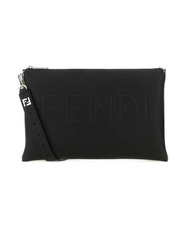 Black Leather Fendi Roma Shoulder Bag