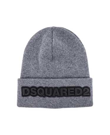 Dsquared2 Logo Knit Beanie In Grey - image 1