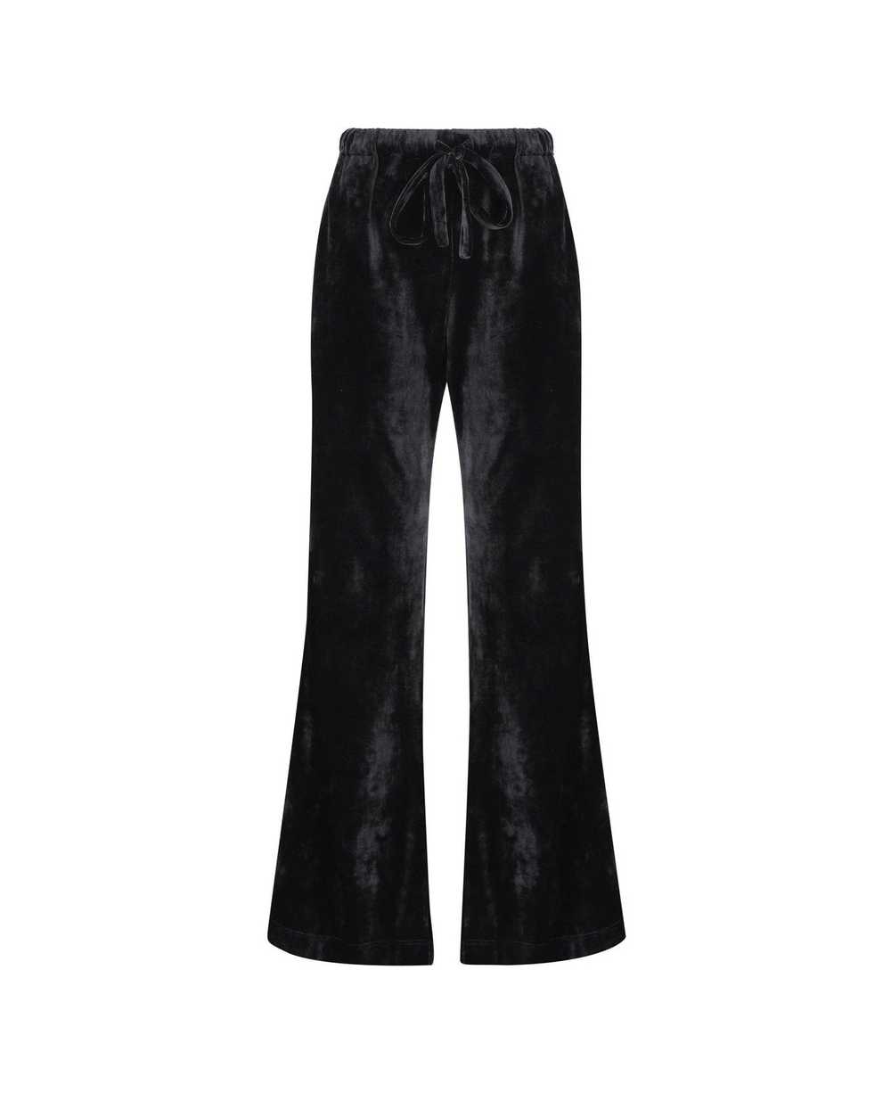 FENDI Wide-leg Drawstring Velvet Pants - image 1