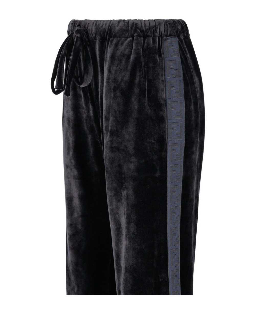 FENDI Wide-leg Drawstring Velvet Pants - image 3