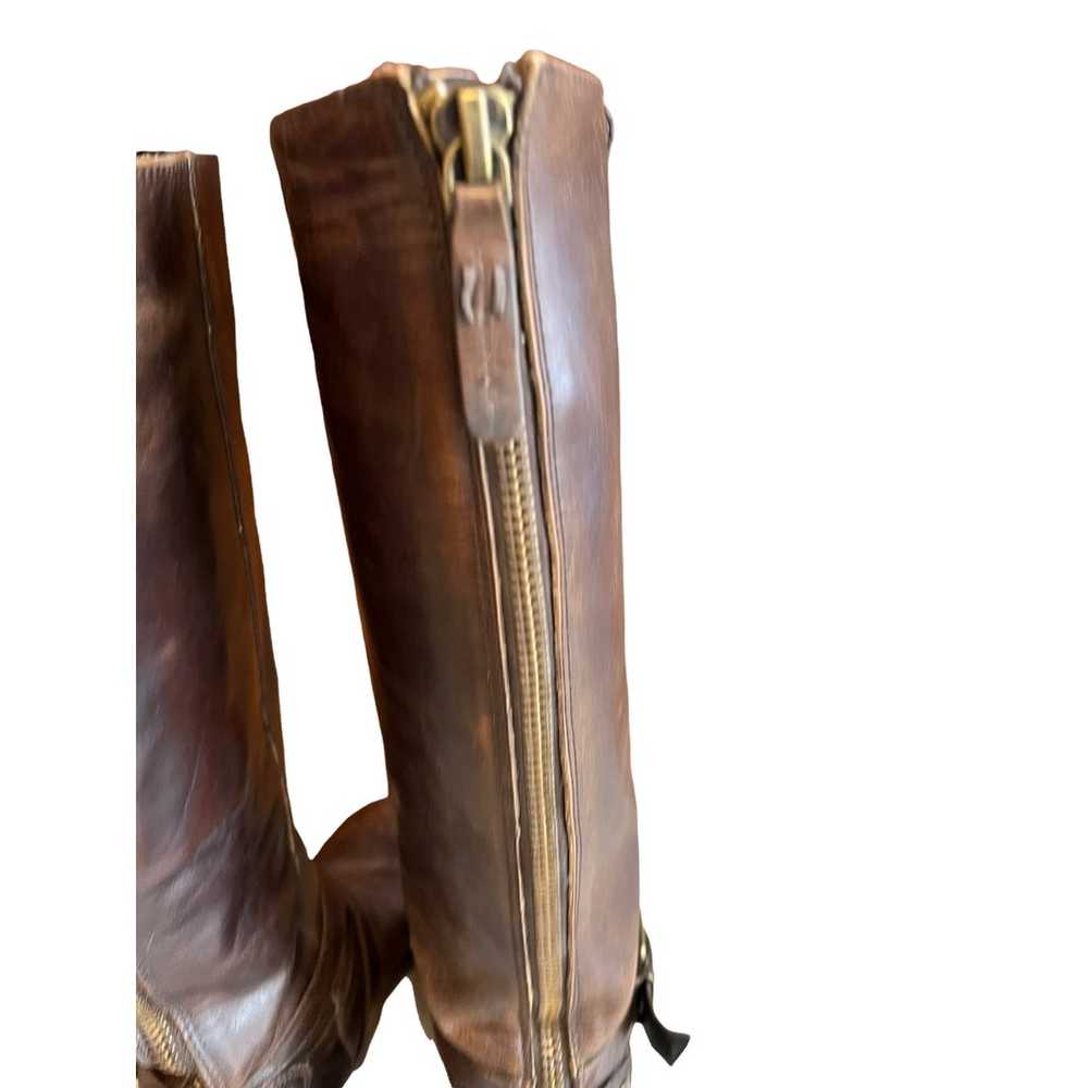 Luxury Rebel Leather riding boots buckle detail B… - image 6