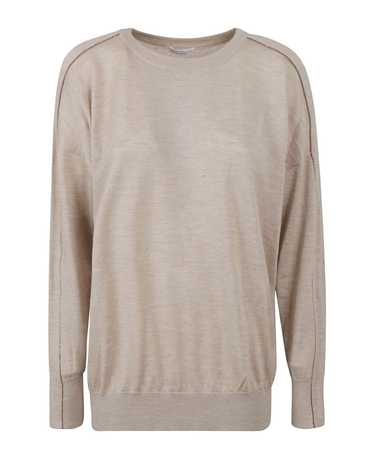 Brunello Cucinelli Embellished Sided Rib Sweater