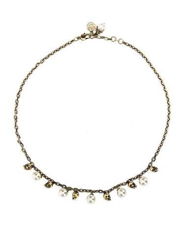 Alexander McQueen Skull And Pearl Necklace