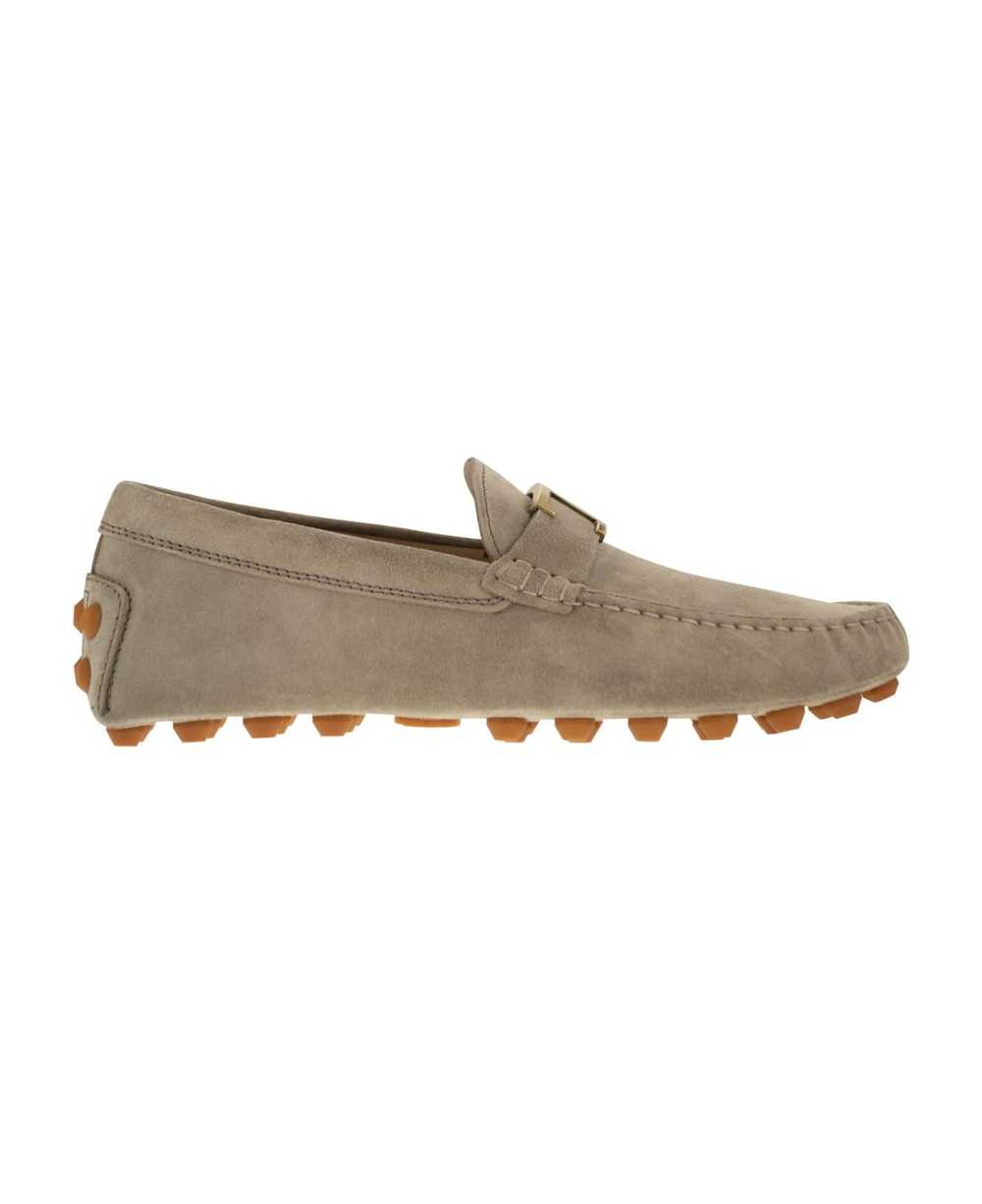 Tod's Suede Moccasins With Rubber Pebbles - image 1