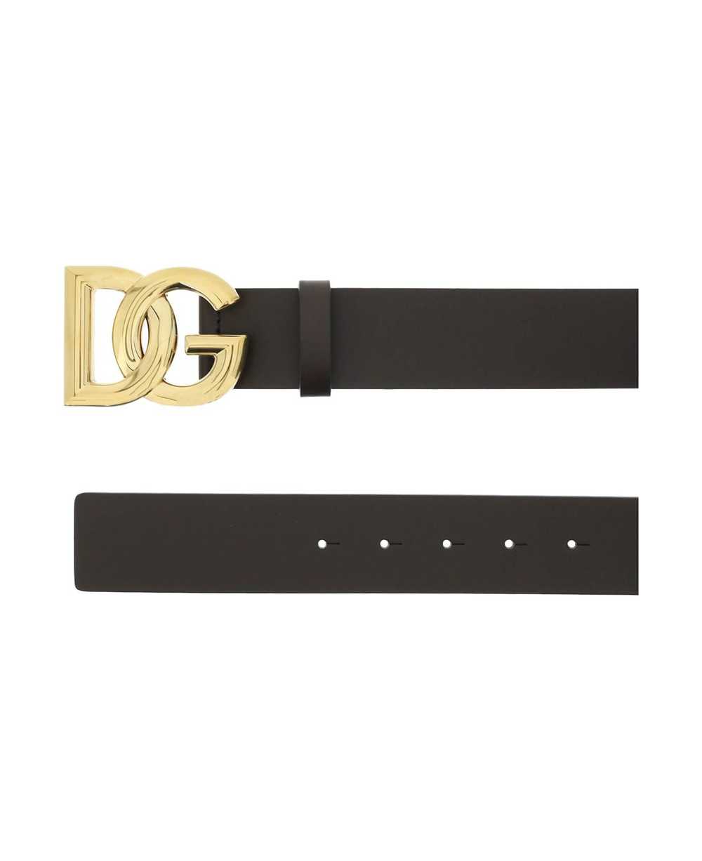 Dolce & Gabbana Logo Buckle Lux Leather Belt - image 2