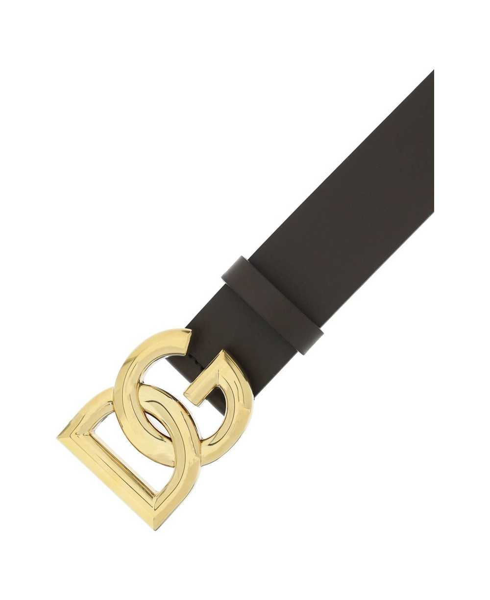 Dolce & Gabbana Logo Buckle Lux Leather Belt - image 3