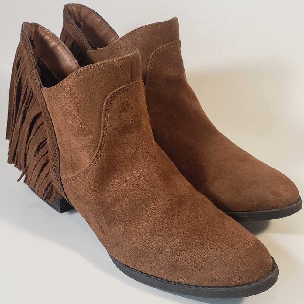 Faded Glory Bootie Shoes Brown Fringe Southwester… - image 2