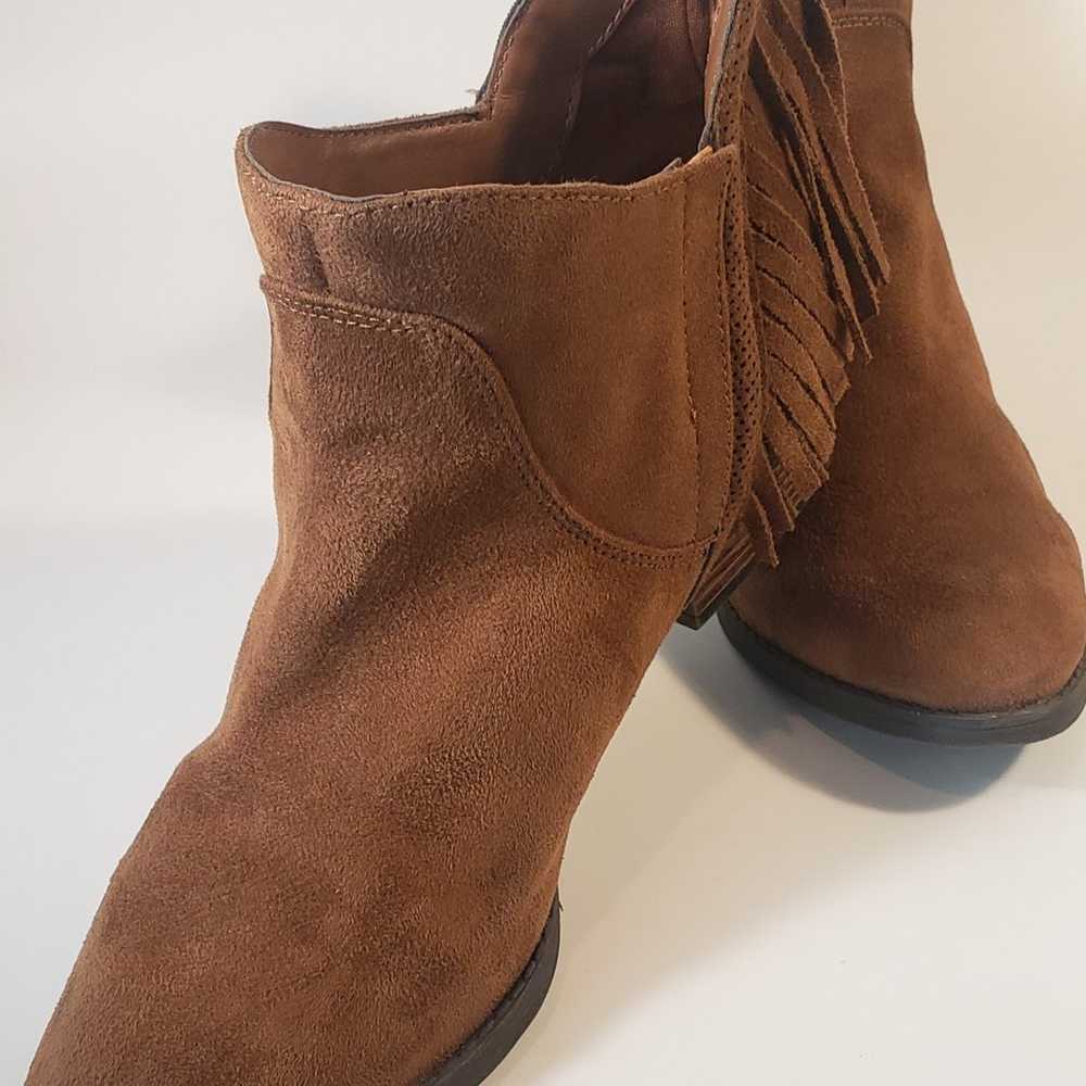 Faded Glory Bootie Shoes Brown Fringe Southwester… - image 8