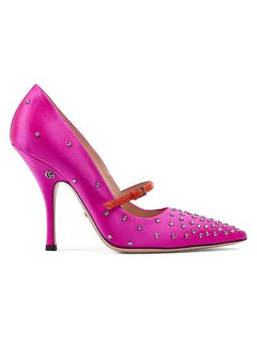 Gucci Stars Satin High Heel Pumps