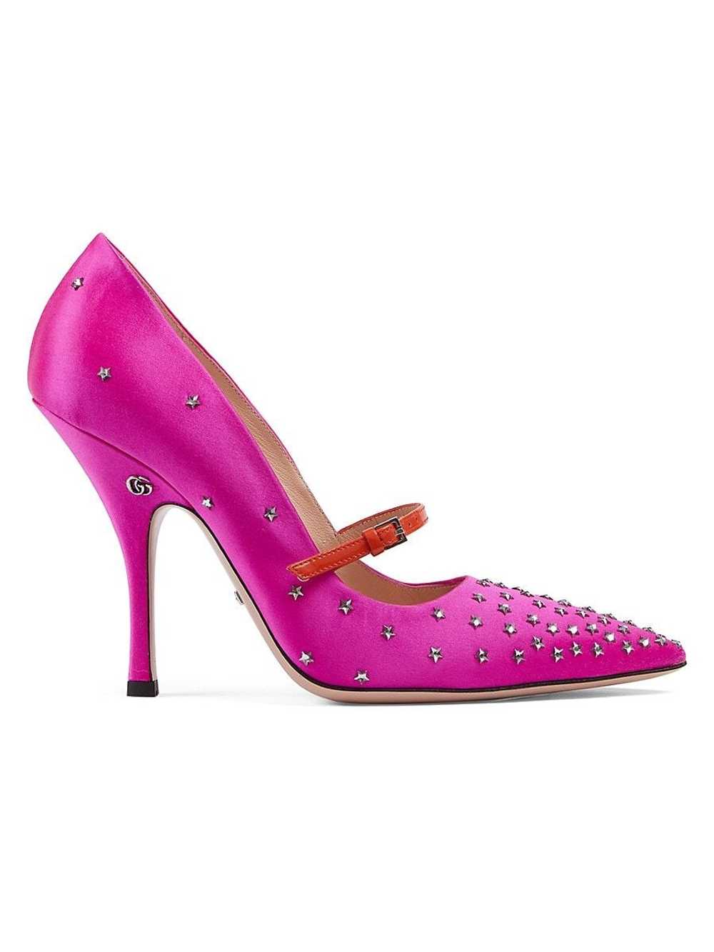 Gucci Stars Satin High Heel Pumps - image 1