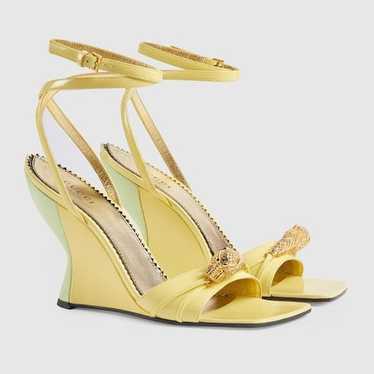 Gucci Snake Hardware High Heel Sandals - image 1