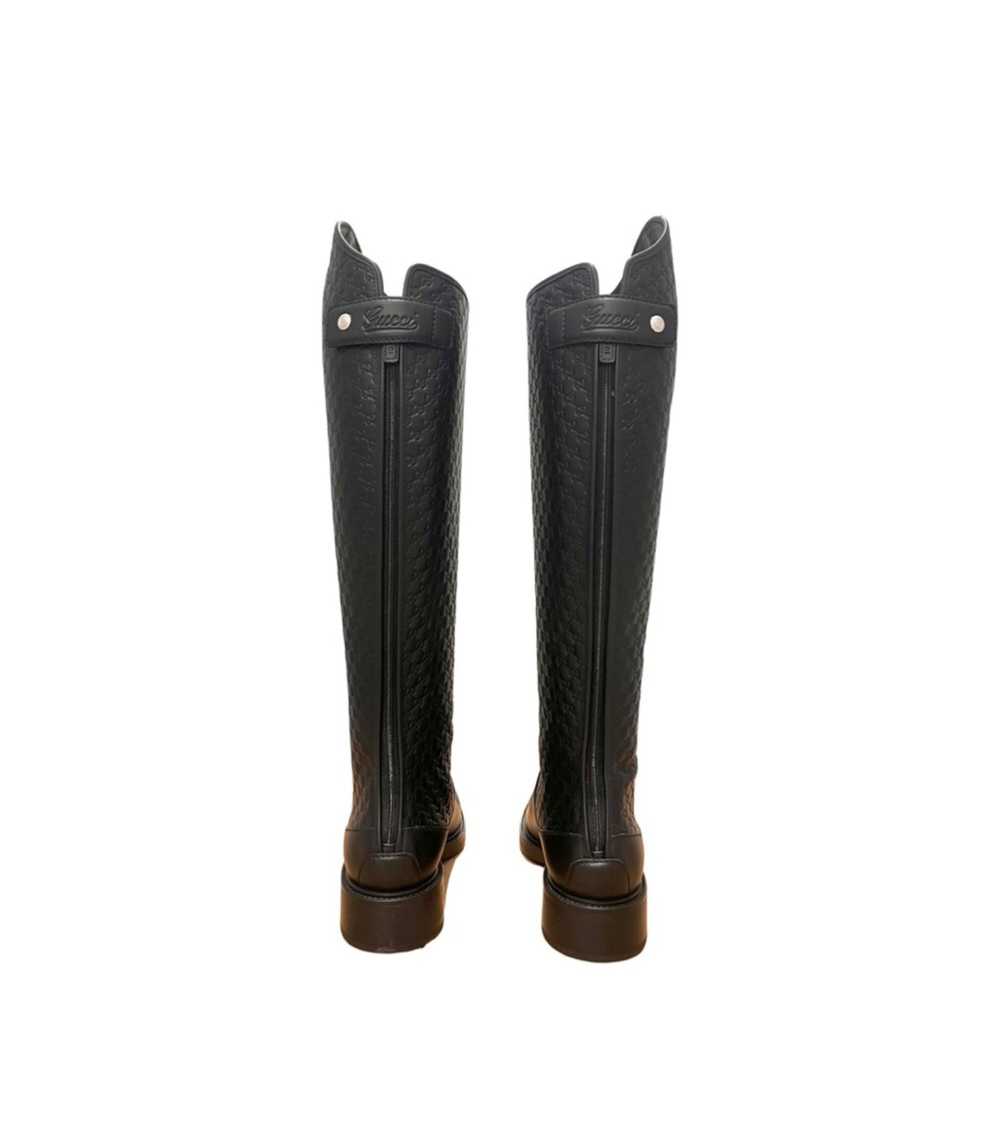 Gucci Micro GG Supreme Leather Knee Boots - image 4