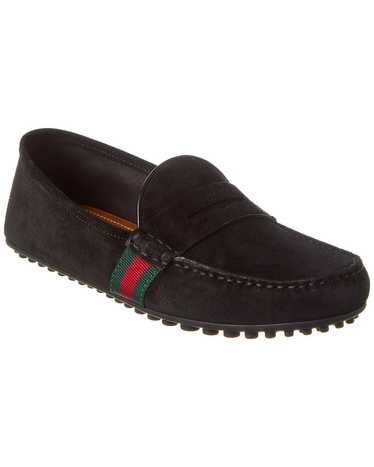 Gucci Web Suede Loafers - image 1