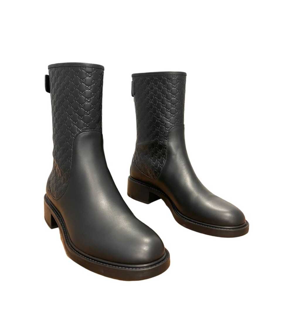 Gucci Micro GG Supreme Leather Short Boots - image 3