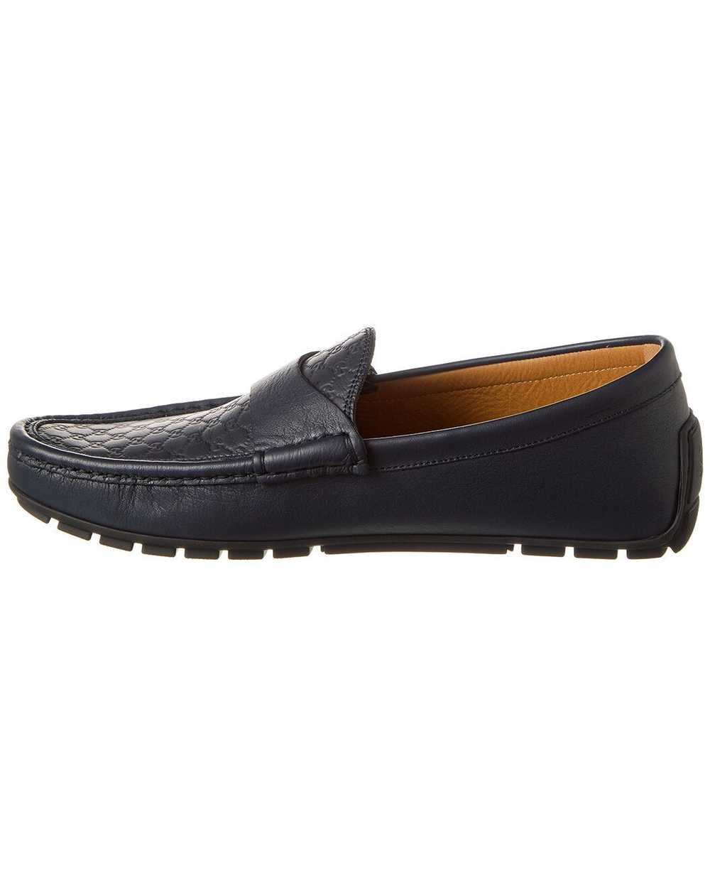 Gucci Micro GG Leather Men Loafers In Blue - image 2