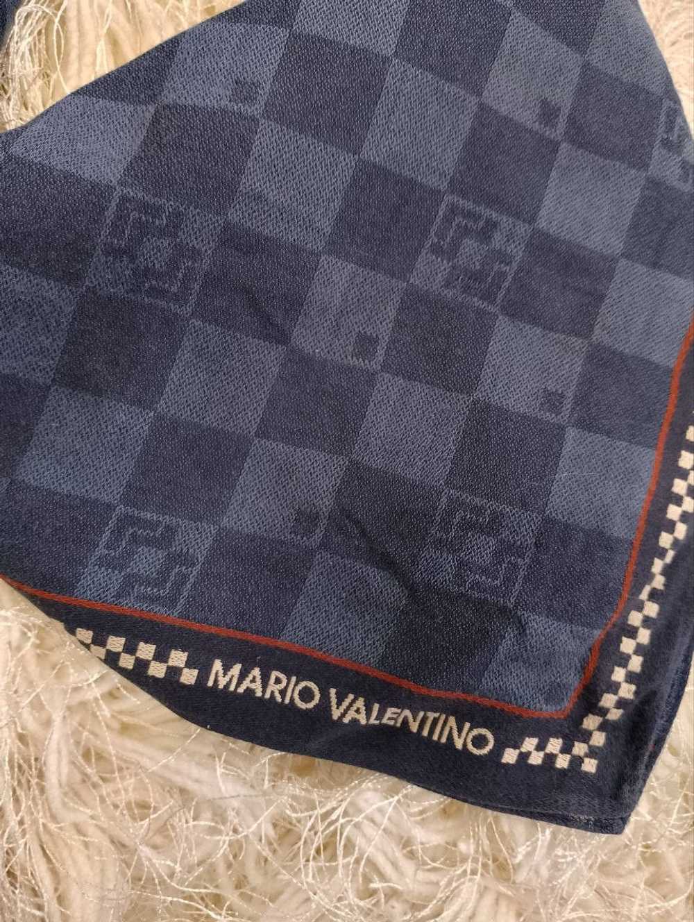 Vintage MARIO VALENTINO Checked Handkerchief Band… - image 5