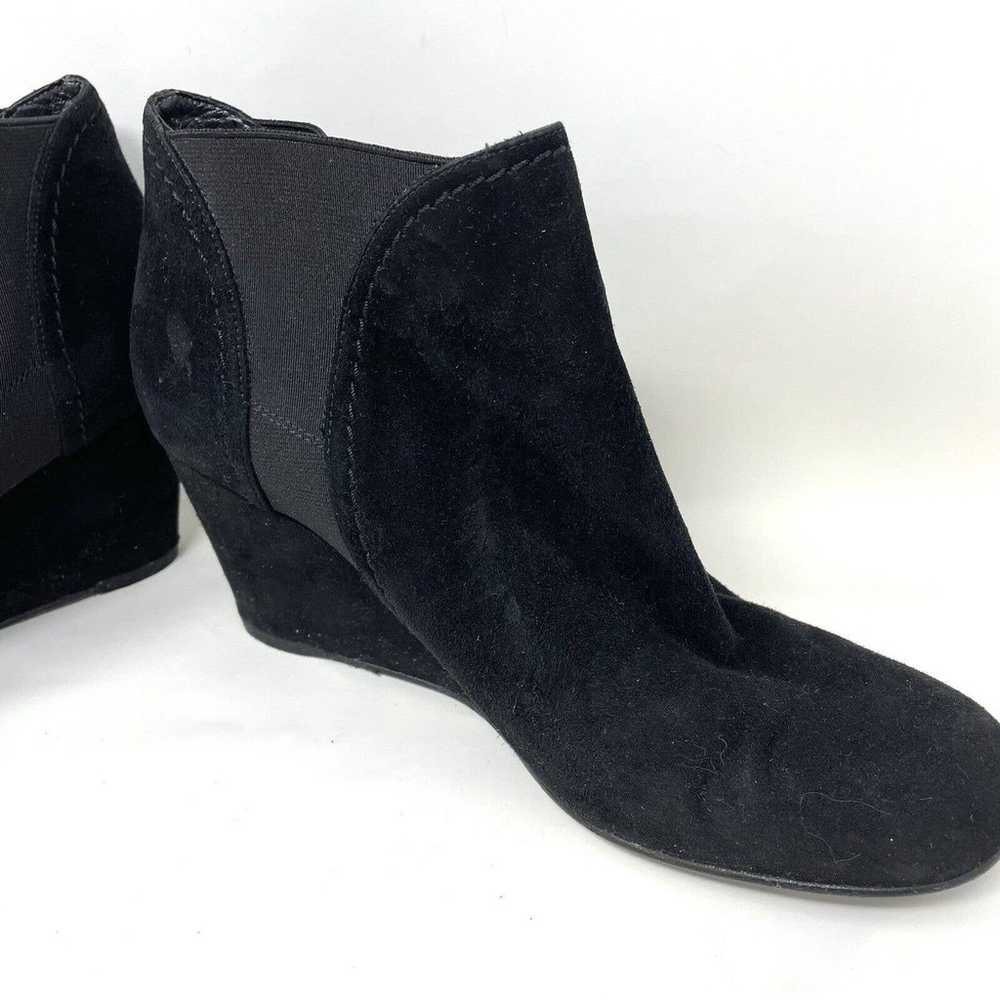 Stuart Weitzman Black Suede Platform Wedge Heel A… - image 7