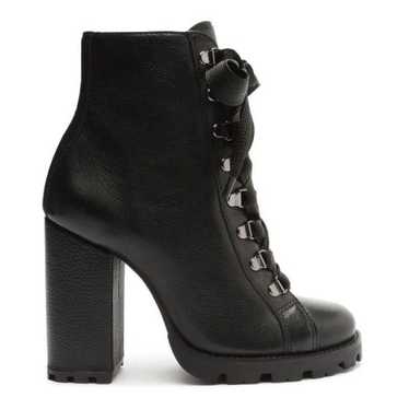 SCHUTZ - Zhara Bootie In Black Leather Chunky Comb