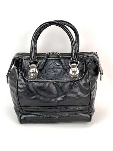 GUCCI Dialux Snow Glam Black Canvas and Leather Bo