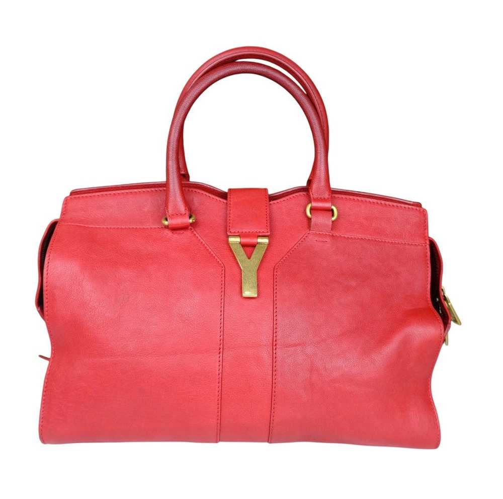 YVES SAINT LAURENT Red Leather Medium Cabas Chyc … - image 2