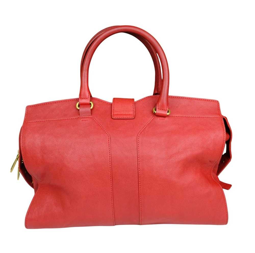 YVES SAINT LAURENT Red Leather Medium Cabas Chyc … - image 5