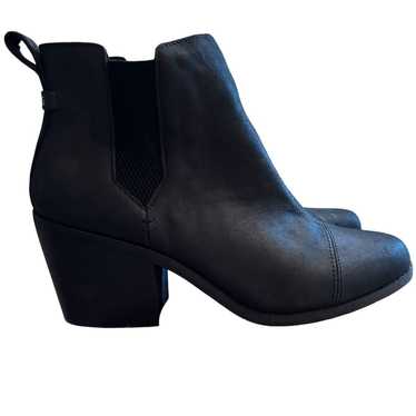 TOMS Everly Black Nubuck Chelsea Heeled Booties 1… - image 1