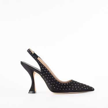 STUART WEITZMAN BLACK SLINGBACK WITH SWAROVSKI - image 1