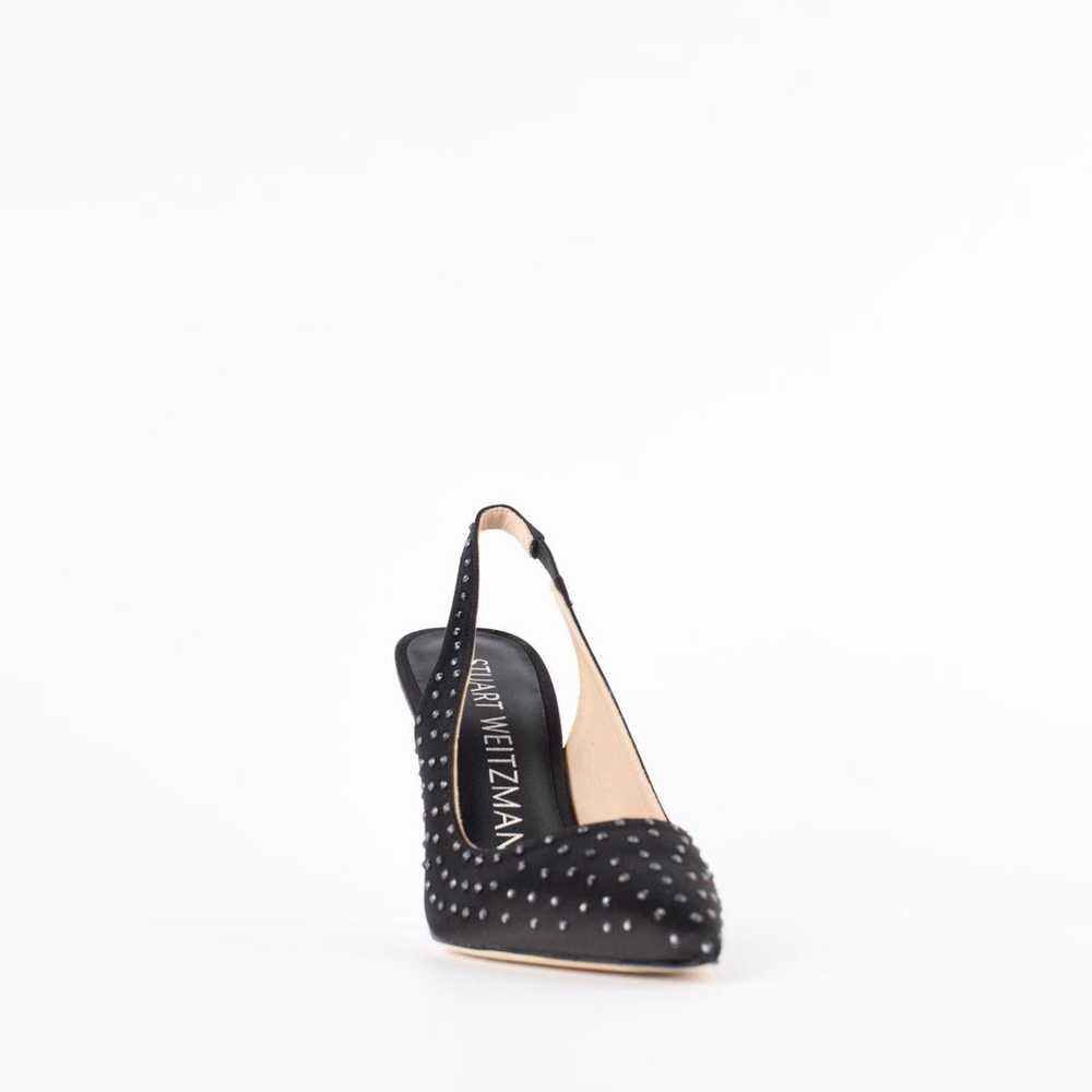 STUART WEITZMAN BLACK SLINGBACK WITH SWAROVSKI - image 2