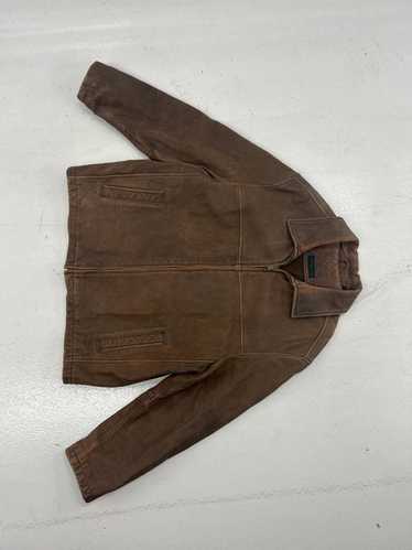 Dockers Heavy Dockers Minimal Brown Leather Jacket