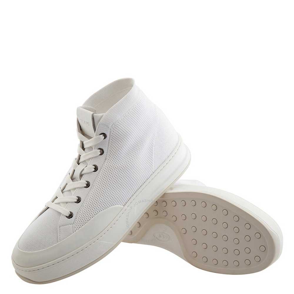 Tod's Tods Men's White Knit High-Top Sneakers - image 2