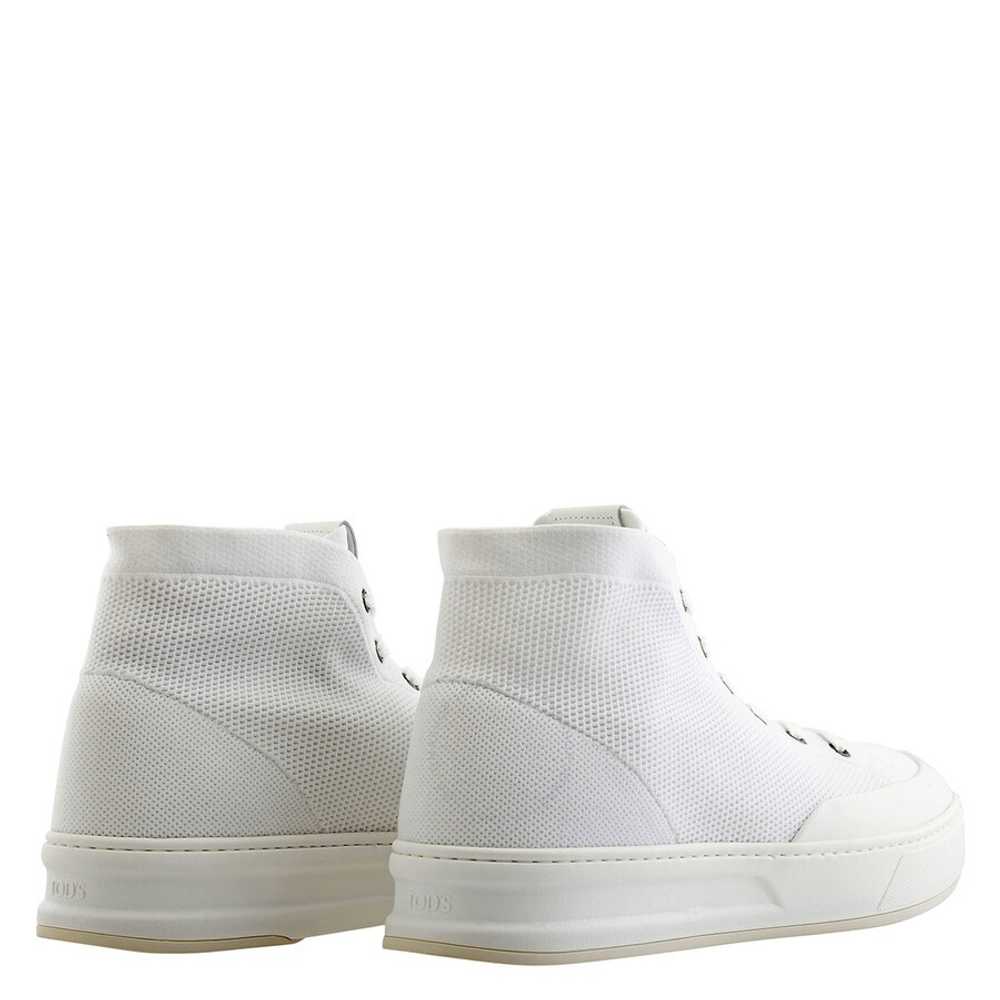 Tod's Tods Men's White Knit High-Top Sneakers - image 3