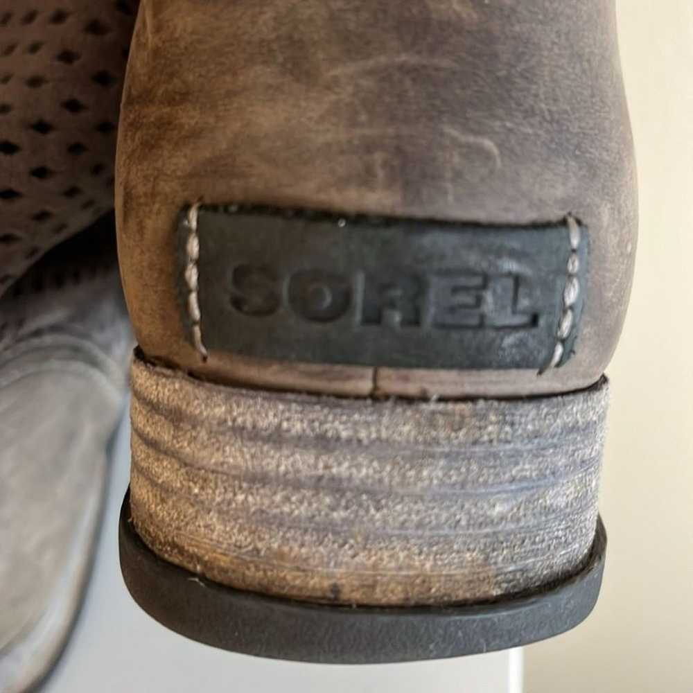 Sorel Major Perforated Leather Mid Calf buckle Bo… - image 7