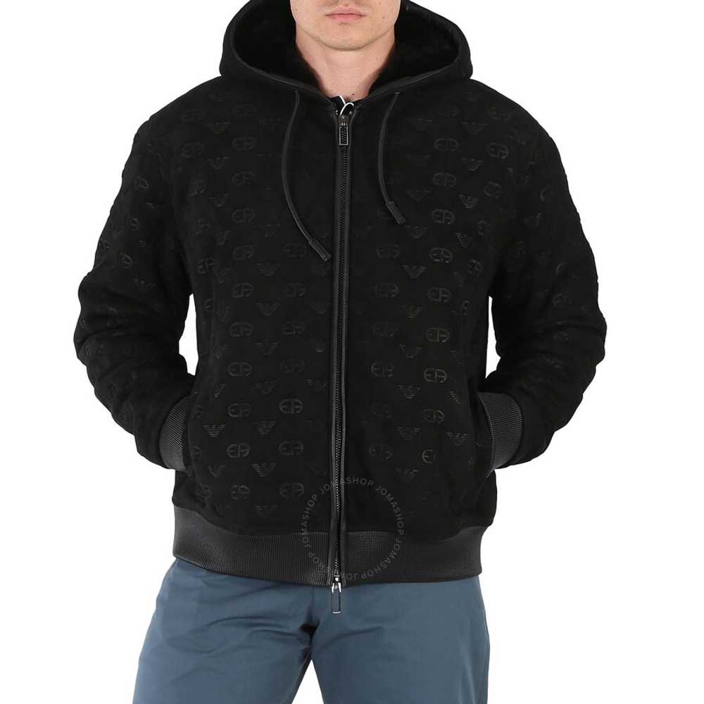 Emporio Armani Men's Black Logo-Embroidered Blous… - image 3