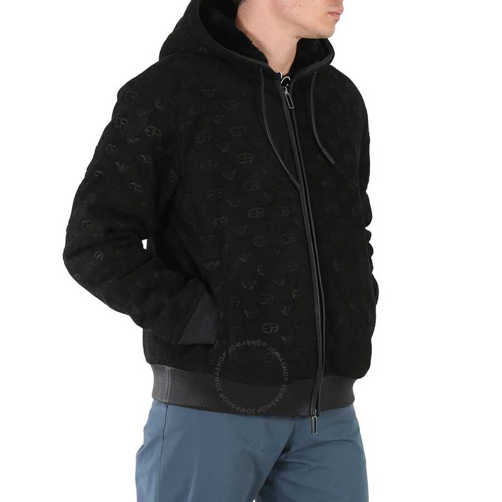 Emporio Armani Men's Black Logo-Embroidered Blous… - image 5