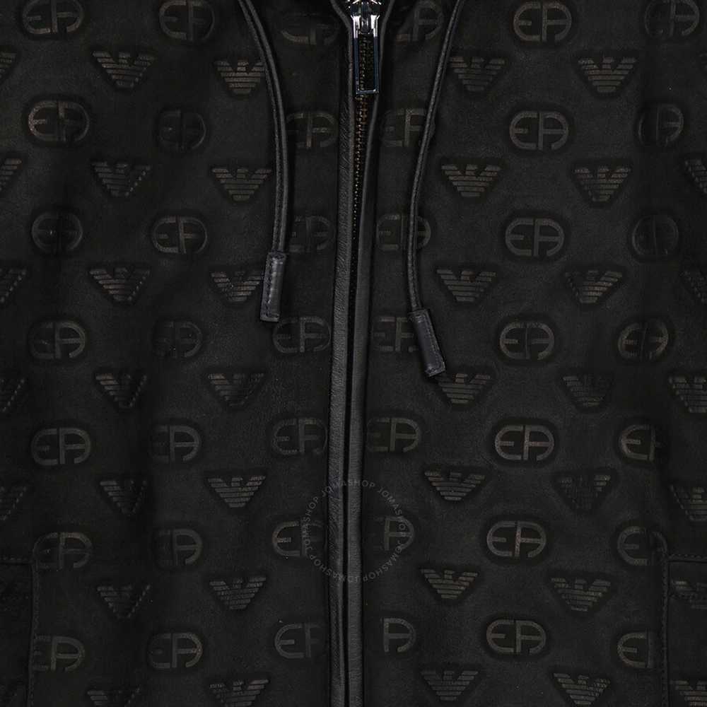 Emporio Armani Men's Black Logo-Embroidered Blous… - image 7