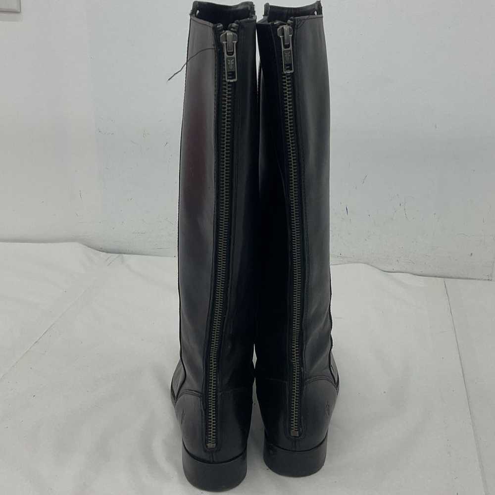 FRYE Black Leather Riding Boots Women Size 6B Pre… - image 3