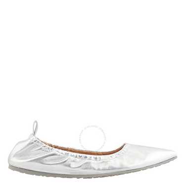 Gianvito Rossi Ladies Silver Alina Ballerina Napp… - image 1