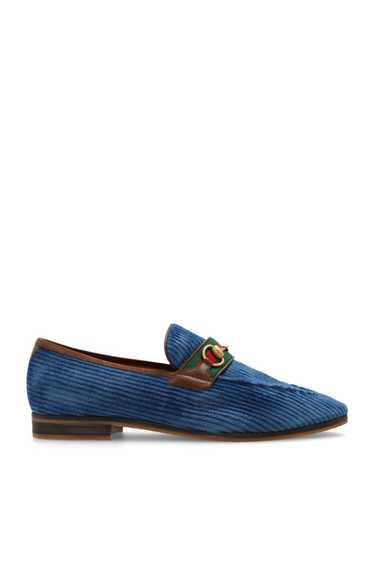 Gucci Horsebit Web Leather Loafers