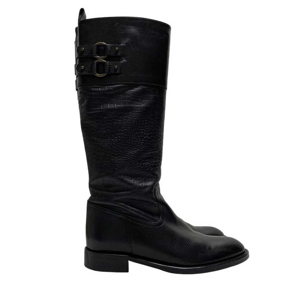 【Beautiful Condition】Ing (23) Long Boots Embossed… - image 2