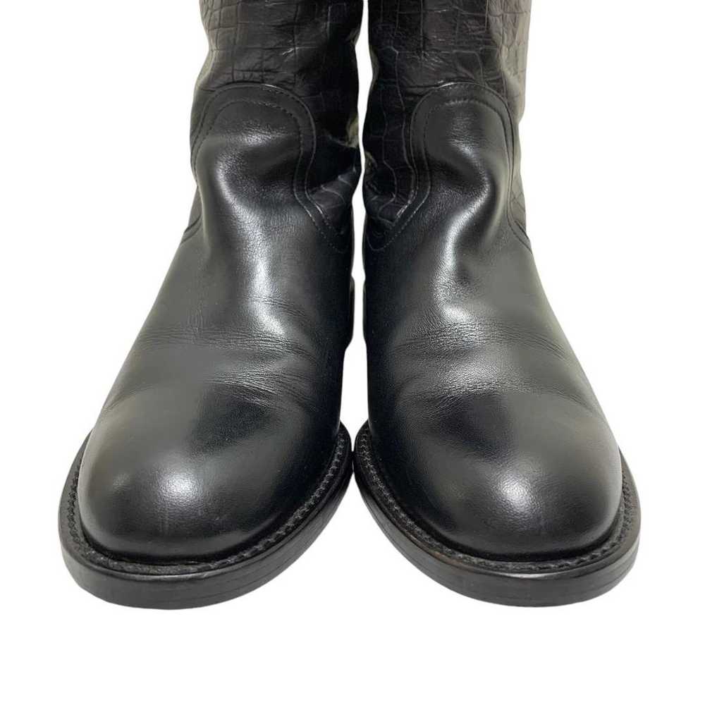 【Beautiful Condition】Ing (23) Long Boots Embossed… - image 6