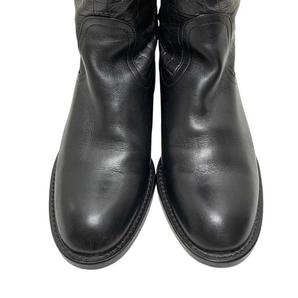 【Beautiful Condition】Ing (23) Long Boots Embossed… - image 7